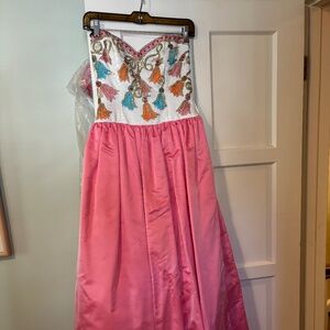 Long dress strapless